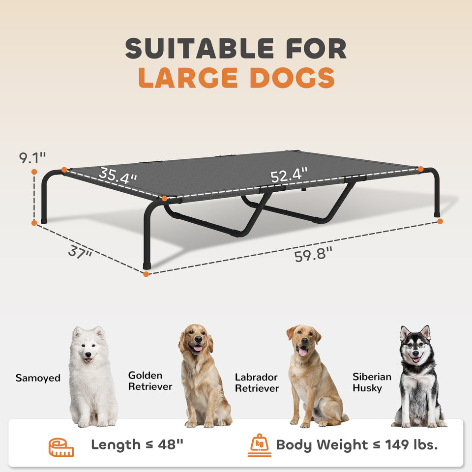 PawFuzzy Veehoo Cooling Elevated Elevated Dog Bed Large Breed Outdoor Cot