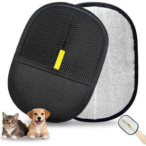 Pet Hair Removal Grooming Gloves – Easy Fur Cleaner for Home