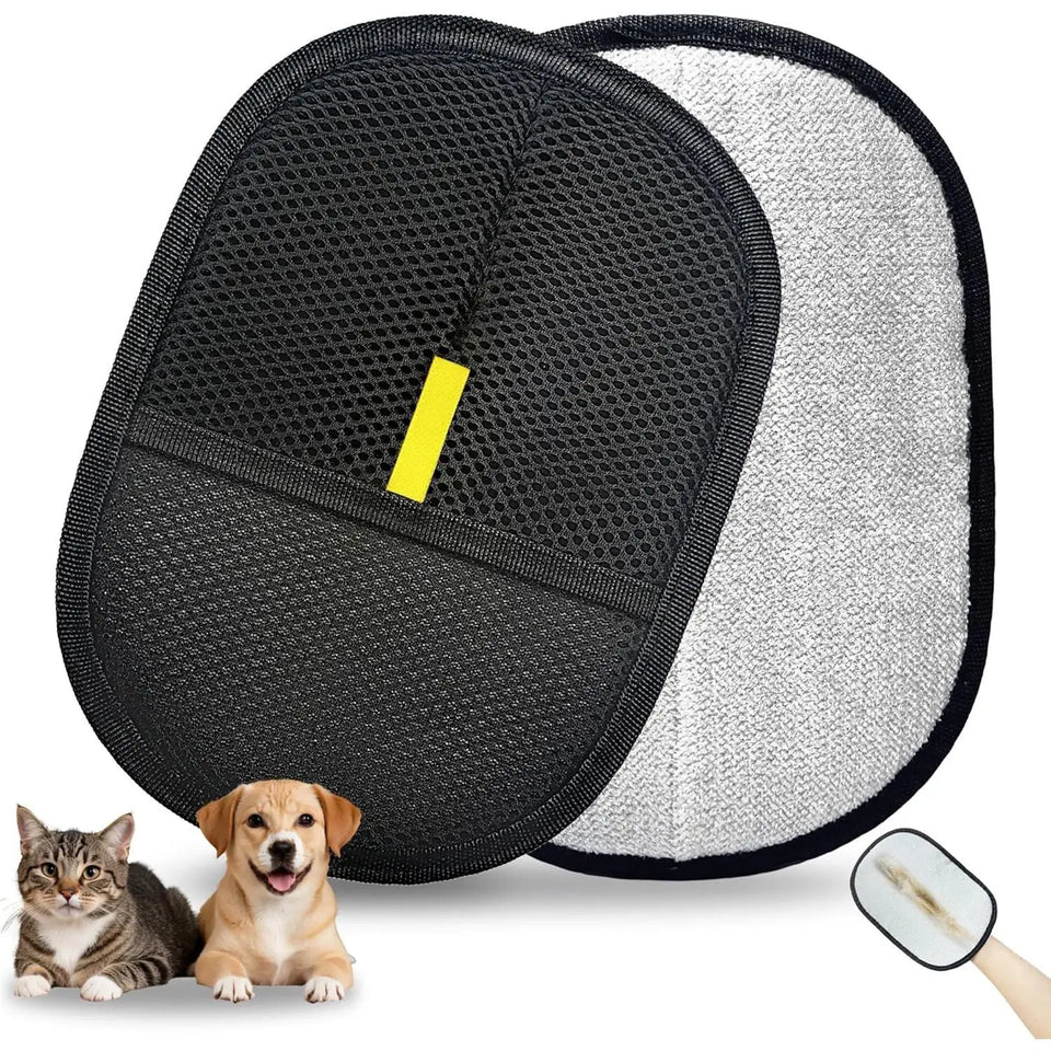 Pet Hair Removal Grooming Gloves – Easy Fur Cleaner for Home