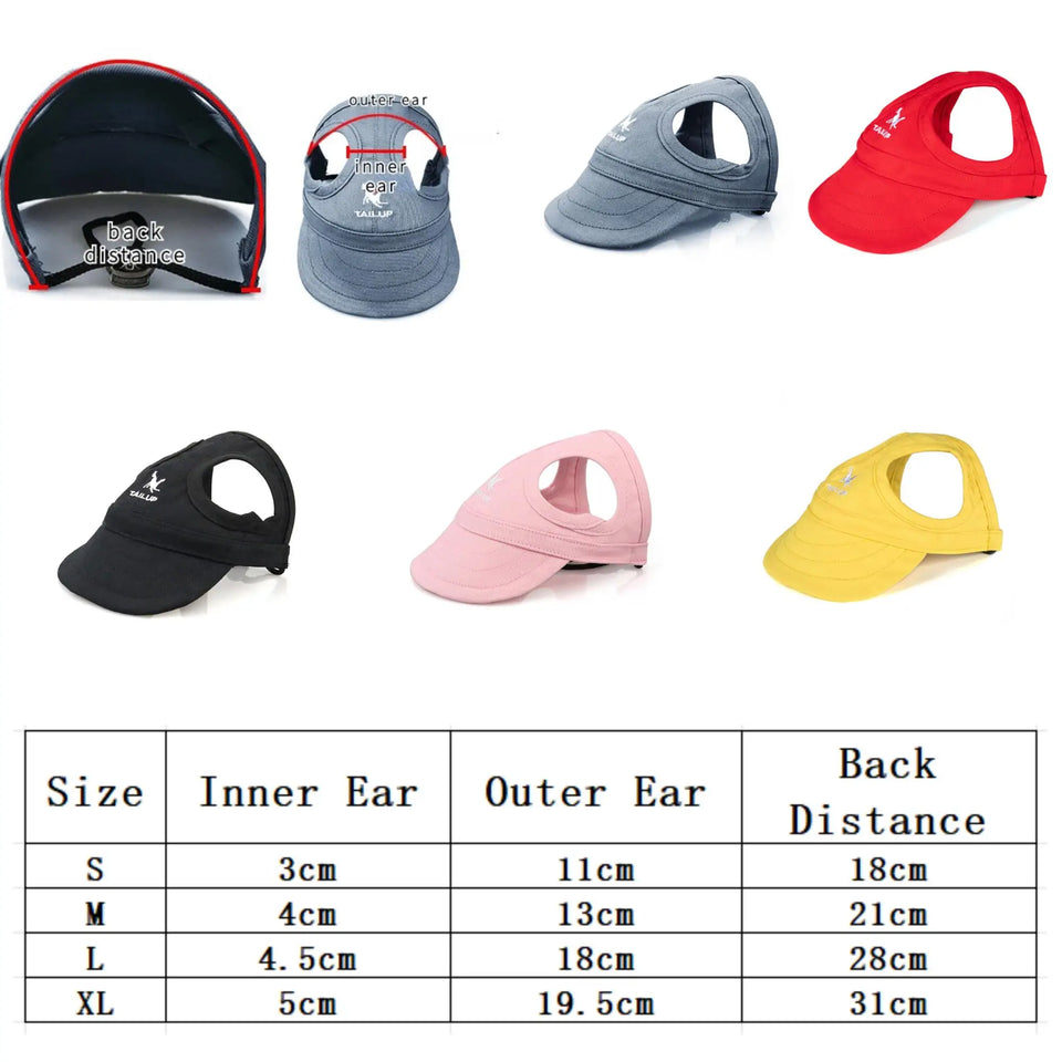 dog cap size colour
