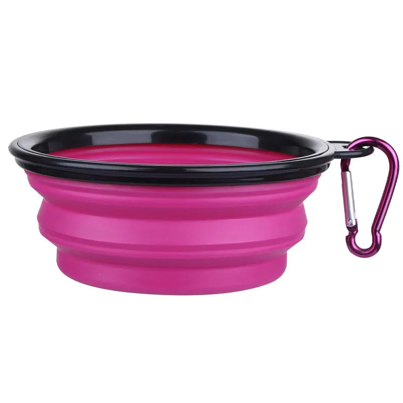 PawFuzzy Portable Dog Water Bottle & Food container – 2-in-1 Travel Feeder
