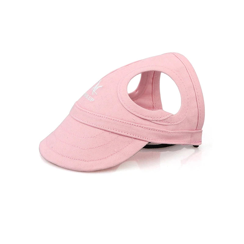 PawFuzzy Adjustable Dog Sun Cap with Ear Holes – Breathable UV Protection Hat