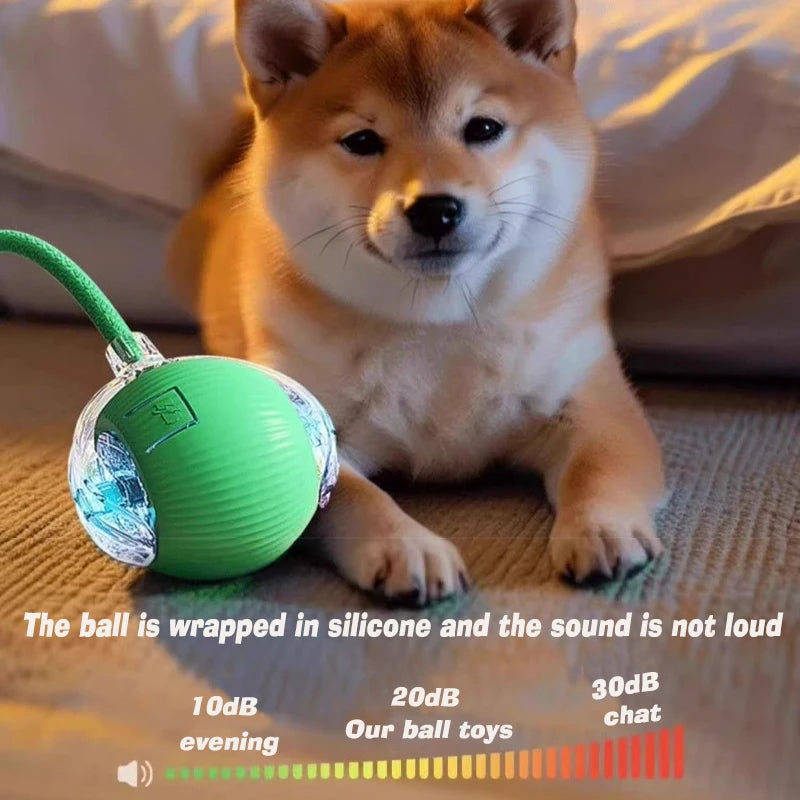 PawFuzzy Interactive Smart Dog Ball Toy – Automatic Rolling, Rechargeable Pet Toy