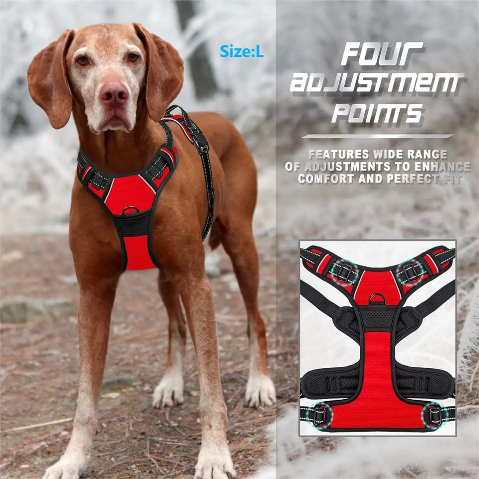 No Pull Dog Harness – Reflective Front Clip & Handle for Large Dogs