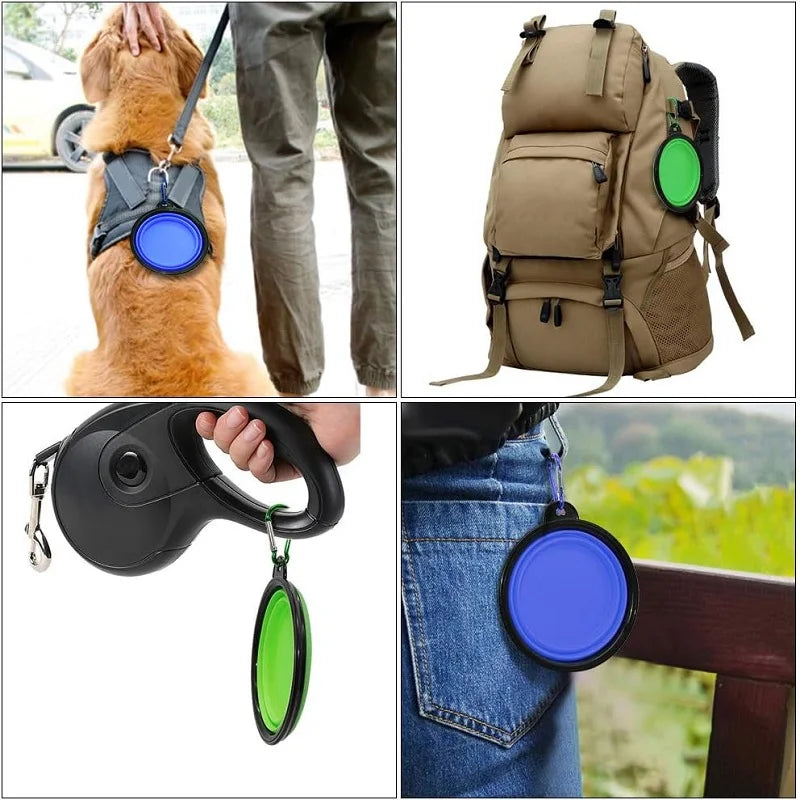 PawFuzzy Portable Dog Water Bottle & Food container – 2-in-1 Travel Feeder
