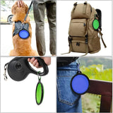 PawFuzzy Portable Dog Water Bottle & Food container – 2-in-1 Travel Feeder