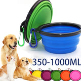 Portable dog water bottle with built-in feeder bowl for travel, walking, and outdoor use