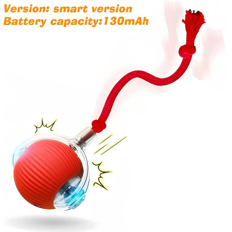 Interactive automatic rolling dog ball toy for active pets
