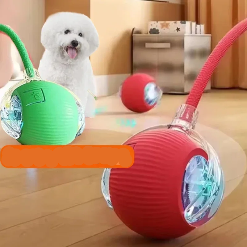 Automatic interactive dog ball toy for active dogs with smart rolling and rechargeable design