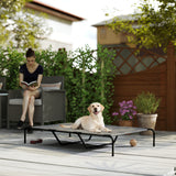 Veehoo cooling elevated dog bed for large dogs 60 inch gray breathable mesh cot